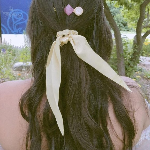 Hair Scrunchies Silk Satin Hair Scarf - Picture 3 of 7